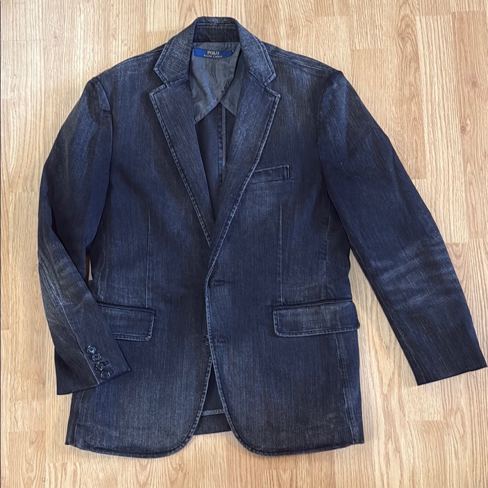 Polo by Ralph Lauren Men's Denim Blazer - Black/ Grey